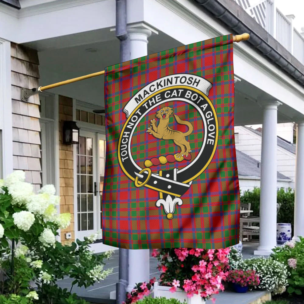 MacKintosh (McKintosh) Tartan Flag with Family Crest - Tartan Vibes Clothing