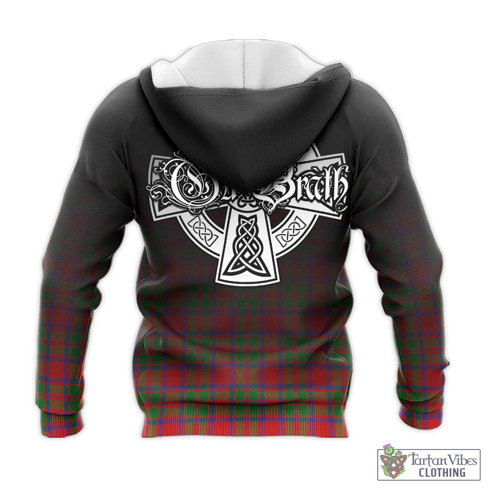 Tartan Vibes Clothing MacKintosh Modern Tartan Knitted Hoodie Featuring Alba Gu Brath Family Crest Celtic Inspired