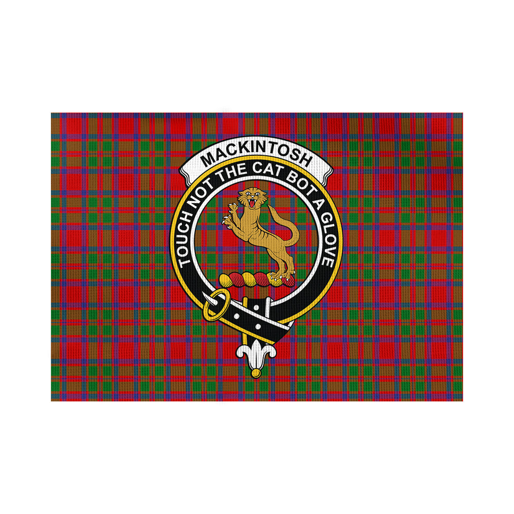 MacKintosh (McKintosh) Tartan Flag with Family Crest - Tartan Vibes Clothing