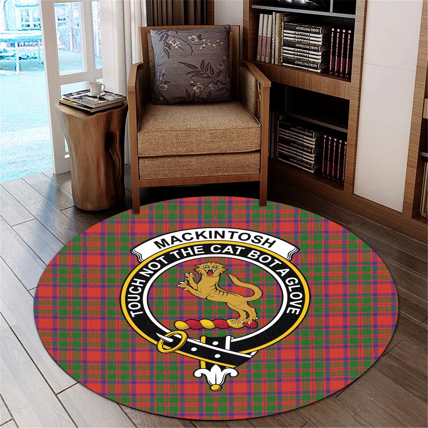 mackintosh-modern-tartan-round-rug-with-family-crest