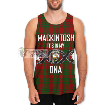 MacKintosh Red Tartan Men's Tank Top with Family Crest DNA In Me Style