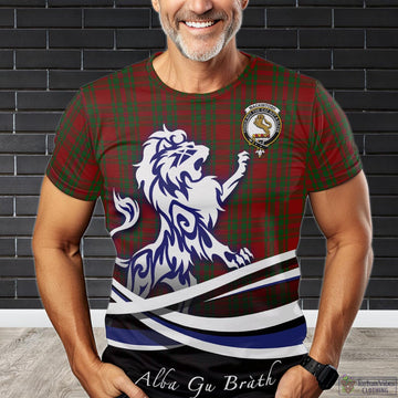 MacKintosh Red Tartan T-Shirt with Alba Gu Brath Regal Lion Emblem