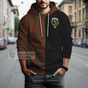 MacKintosh Red Tartan Hoodie with Family Crest and Half Of Me Style