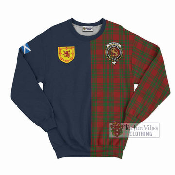 MacKintosh Red Tartan Sweatshirt Alba with Scottish Lion Royal Arm Half Style