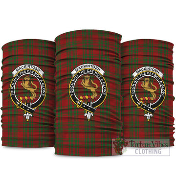 MacKintosh Red Tartan Neck Gaiters, Tartan Bandanas, Tartan Head Band with Family Crest