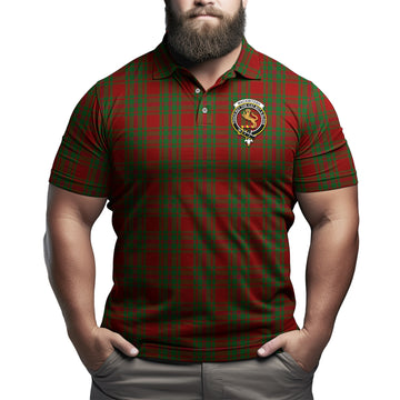 MacKintosh Red Tartan Men's Polo Shirt with Family Crest