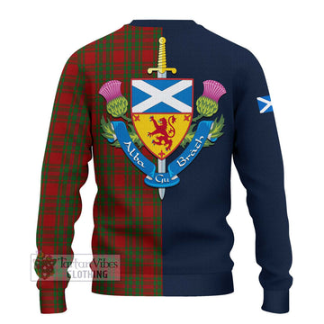 MacKintosh Red Tartan Ugly Sweater with Scottish Lion Royal Arm Half Style