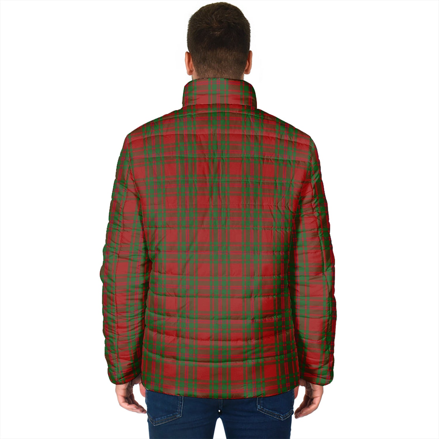 MacKintosh Red Tartan Padded Jacket with Family Crest - Tartan Vibes Clothing