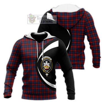 MacLachlan (McLachlan) Tartan Knitted Hoodie with Family Crest Circle Style