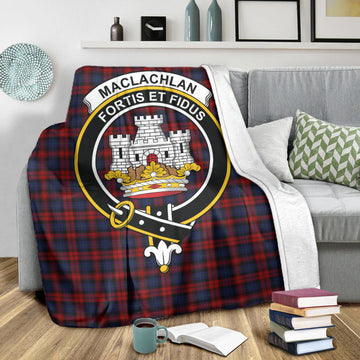 MacLachlan (McLachlan) Tartan Blanket with Family Crest