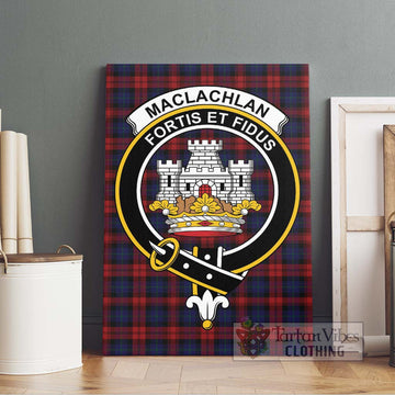 MacLachlan (McLachlan) Tartan Canvas Print Wall Art with Family Crest