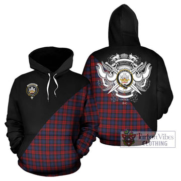 MacLachlan (McLachlan) Tartan Hoodie with Family Crest and Military Logo Style