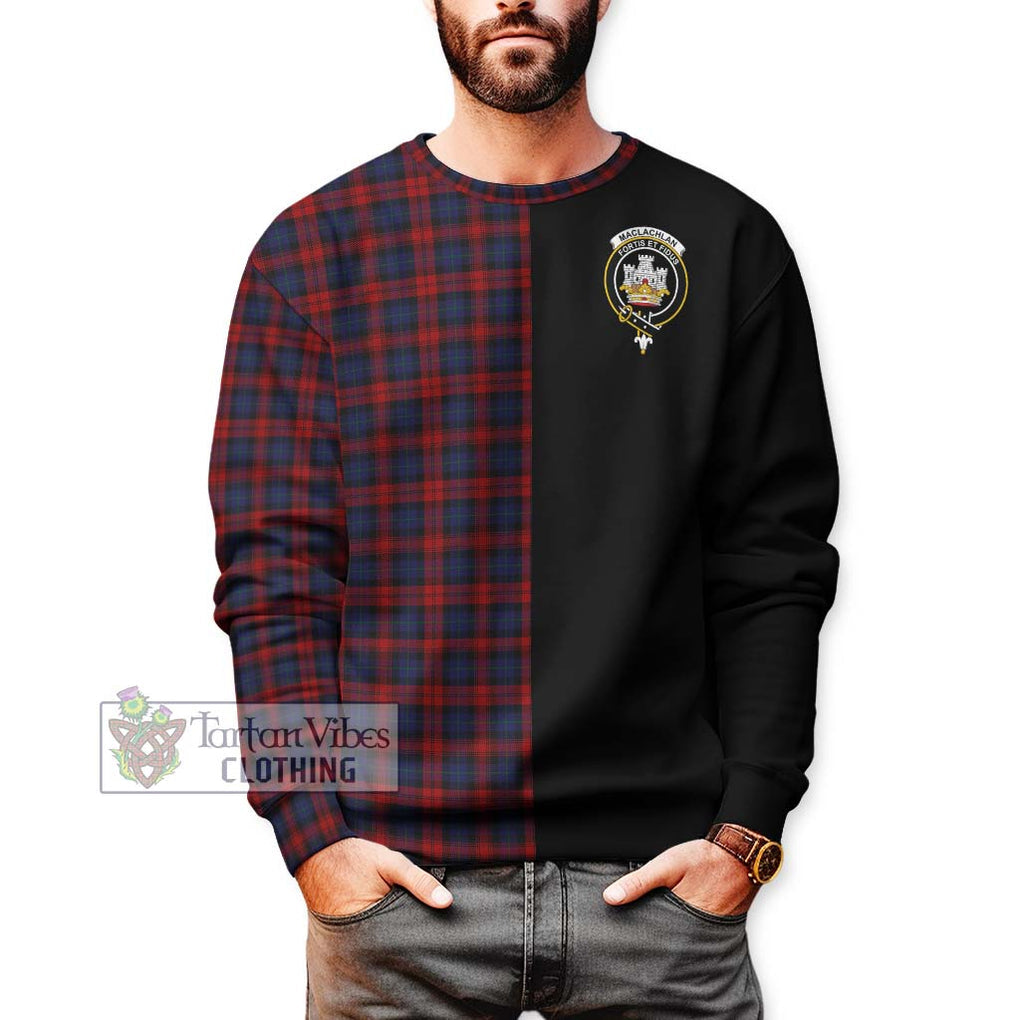 MacLachlan (McLachlan) Tartan Sweatshirt with Family Crest and Half Of Me Style Unisex - Tartanvibesclothing Shop