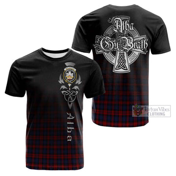 MacLachlan (McLachlan) Tartan Cotton T-shirt Featuring Alba Gu Brath Family Crest Celtic Inspired