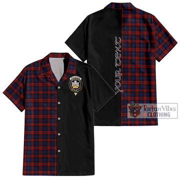 MacLachlan (McLachlan) Tartan Short Sleeve Button Shirt with Family Crest and Half Of Me Style