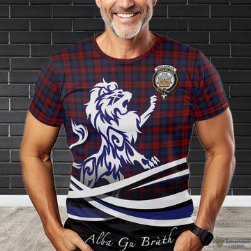 MacLachlan (McLachlan) Tartan T-Shirt with Alba Gu Brath Regal Lion Emblem