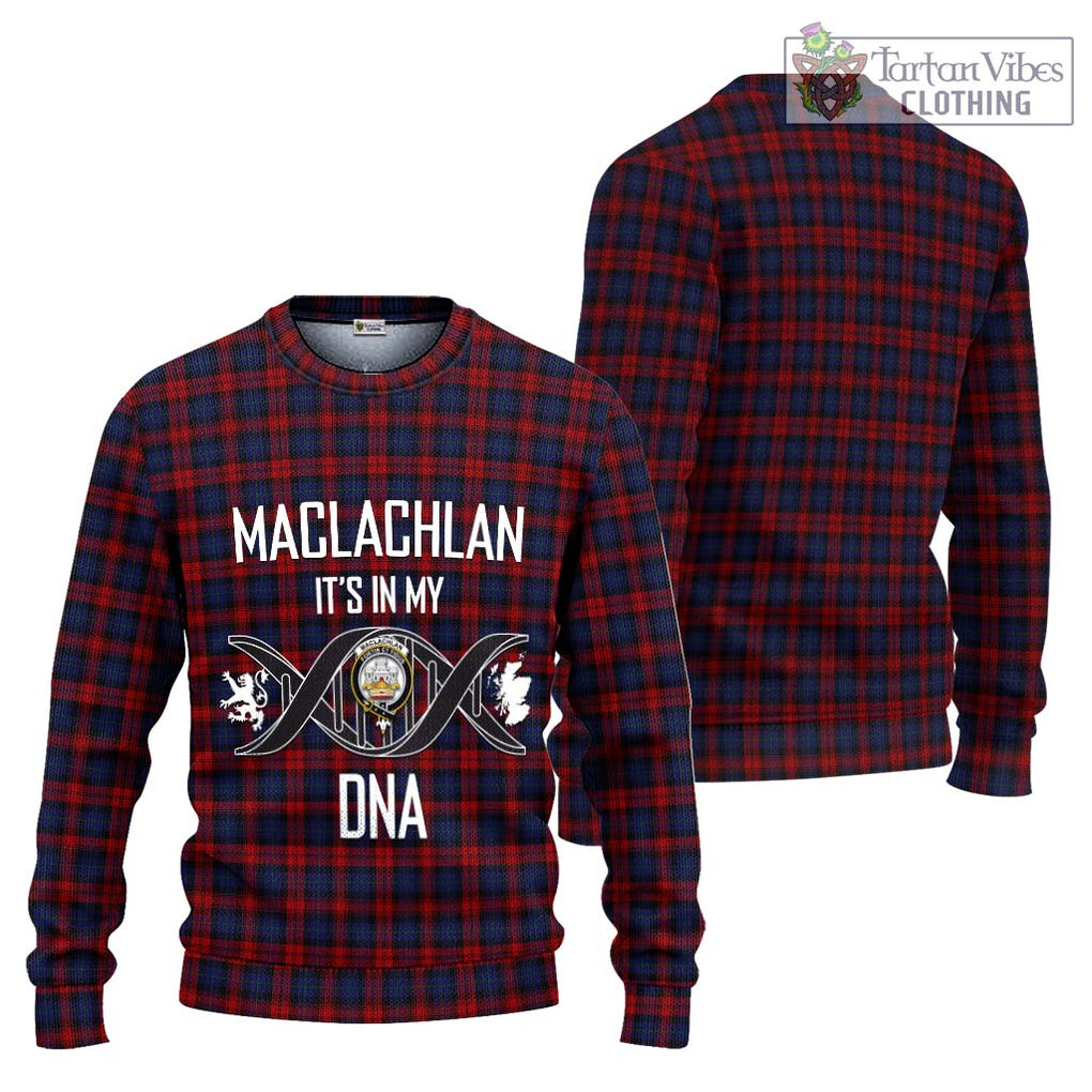 MacLachlan (McLachlan) Tartan Knitted Sweater with Family Crest DNA In Me Style Unisex - Tartanvibesclothing Shop