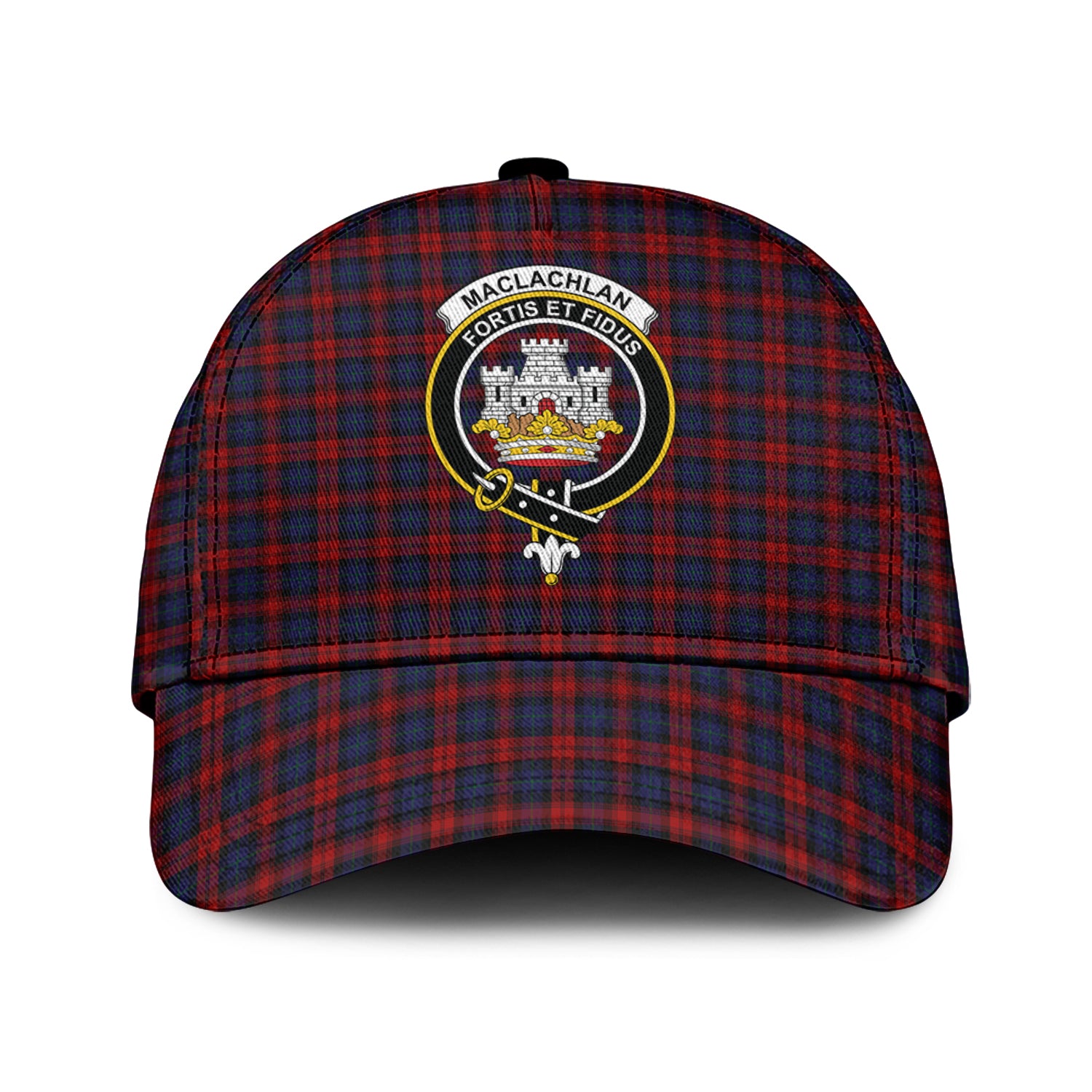 MacLachlan (McLachlan) Tartan Classic Cap with Family Crest Classic Cap Universal Fit - Tartan Vibes Clothing