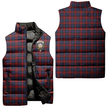 MacLachlan (McLachlan) Tartan Sleeveless Puffer Jacket with Family Crest