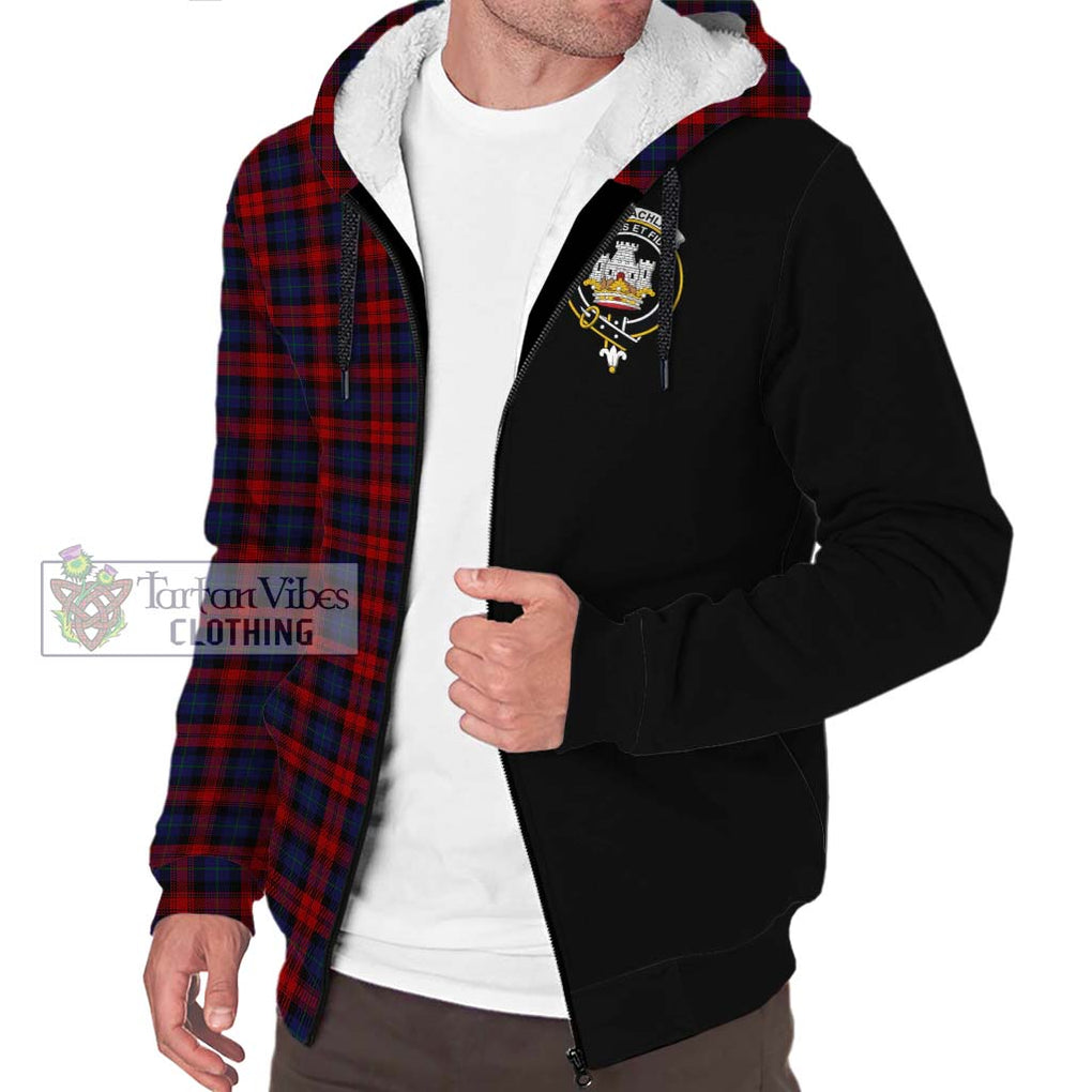 MacLachlan (McLachlan) Tartan Sherpa Hoodie with Family Crest and Half Of Me Style Unisex S - Tartanvibesclothing Shop