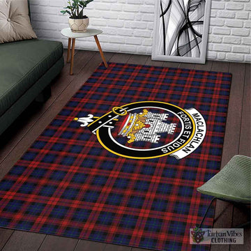 MacLachlan (McLachlan) Tartan Area Rug with Family Crest