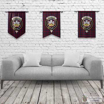 MacLachlan (McLachlan) Tartan Gonfalon, Tartan Banner with Family Crest