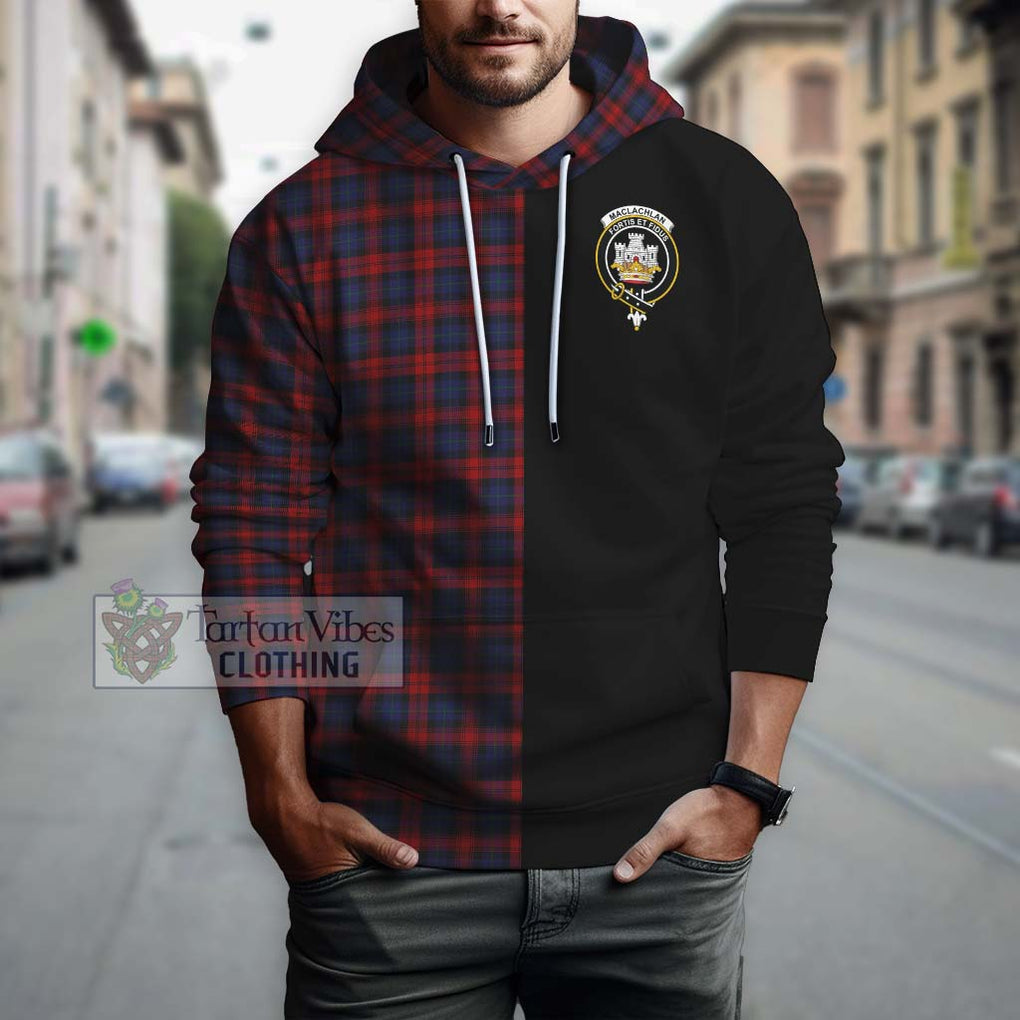 MacLachlan (McLachlan) Tartan Hoodie with Family Crest and Half Of Me Style Zip Hoodie - Tartanvibesclothing Shop