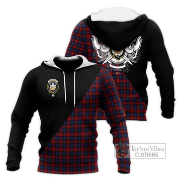 MacLachlan (McLachlan) Tartan Knitted Hoodie with Family Crest and Military Logo Style