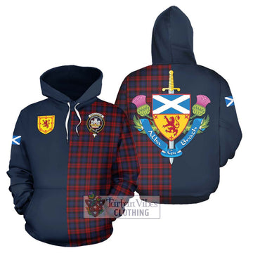 MacLachlan (McLachlan) Tartan Hoodie Alba with Scottish Lion Royal Arm Half Style