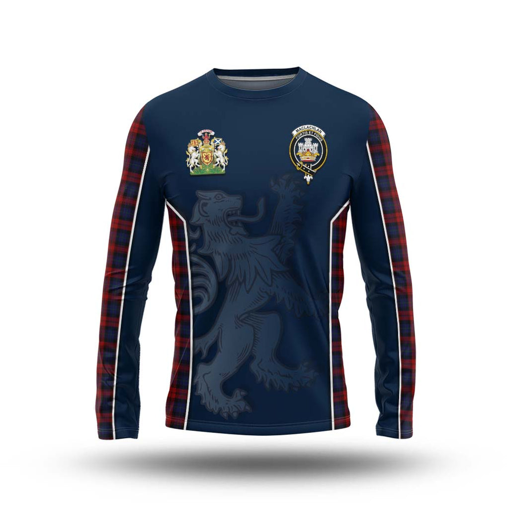 MacLachlan (McLachlan) Tartan Long Sleeve T-Shirt with Family Crest and Lion Rampant Vibes Sport Style Unisex - Tartan Vibes Clothing