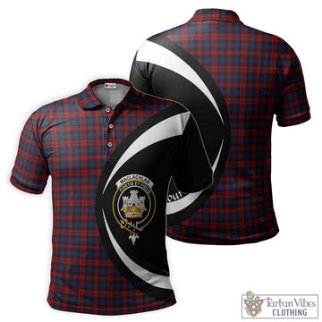 MacLachlan (McLachlan) Tartan Men's Polo Shirt with Family Crest Circle Style