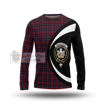 MacLachlan (McLachlan) Tartan Long Sleeve T-Shirt with Family Crest Circle Style