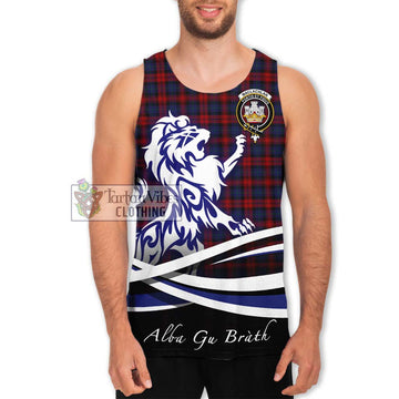 MacLachlan (McLachlan) Tartan Men's Tank Top with Alba Gu Brath Regal Lion Emblem