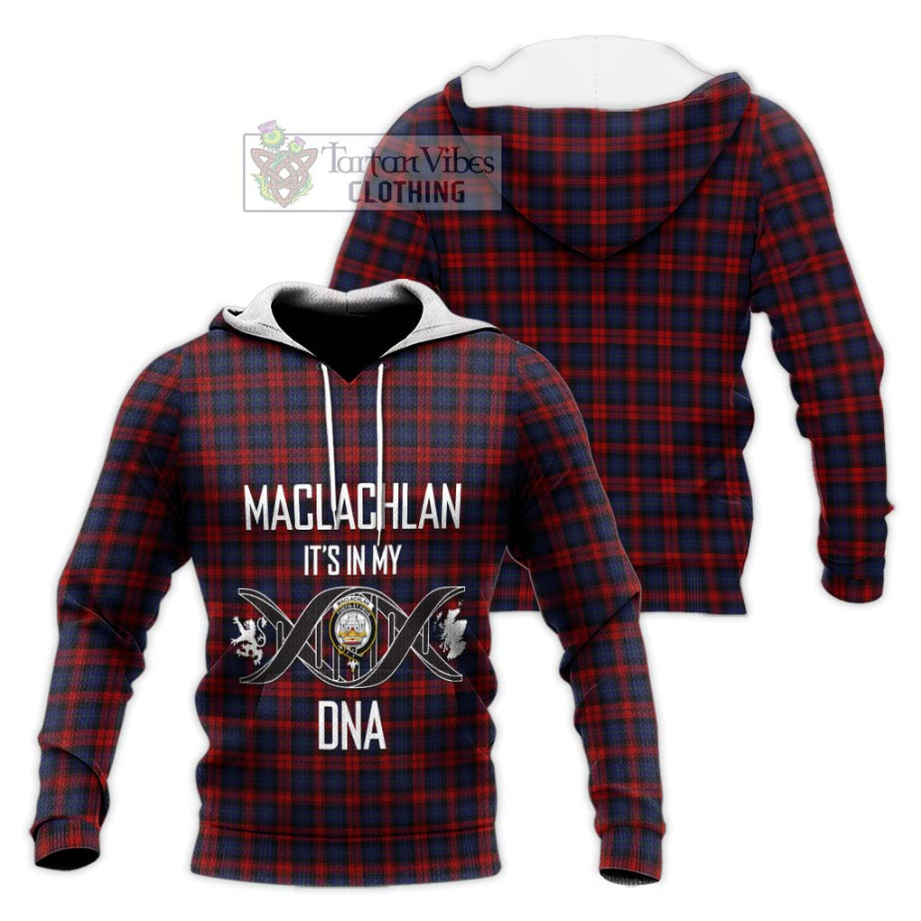 MacLachlan (McLachlan) Tartan Knitted Hoodie with Family Crest DNA In Me Style Unisex Knitted Pullover Hoodie - Tartanvibesclothing Shop