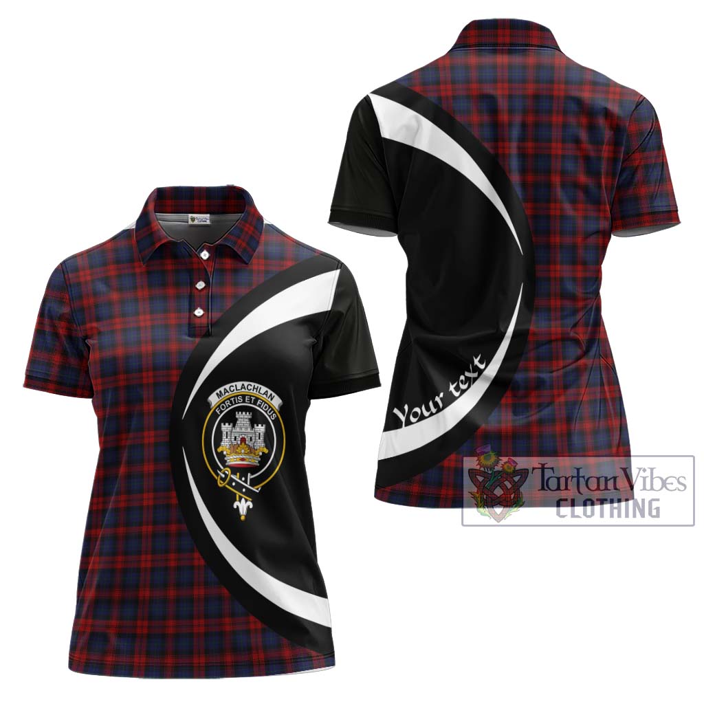 MacLachlan (McLachlan) Tartan Women's Polo Shirt with Family Crest Circle Style Women - Tartan Vibes Clothing