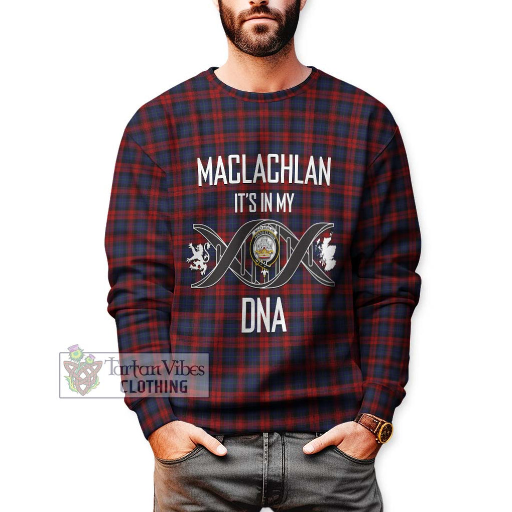 MacLachlan (McLachlan) Tartan Sweatshirt with Family Crest DNA In Me Style Unisex - Tartanvibesclothing Shop