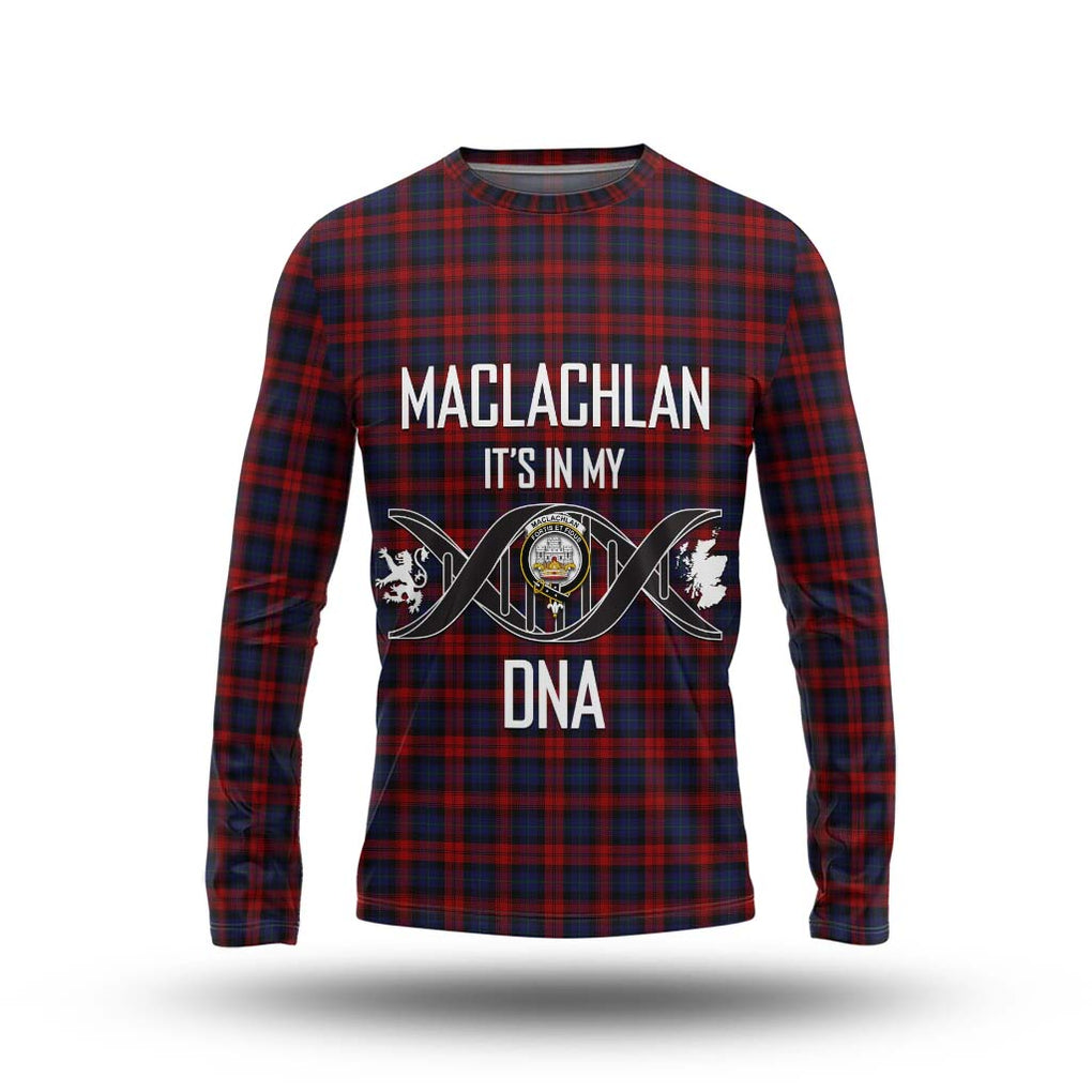 MacLachlan (McLachlan) Tartan Long Sleeve T-Shirt with Family Crest DNA In Me Style Unisex - Tartanvibesclothing Shop