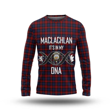 MacLachlan (McLachlan) Tartan Long Sleeve T-Shirt with Family Crest DNA In Me Style