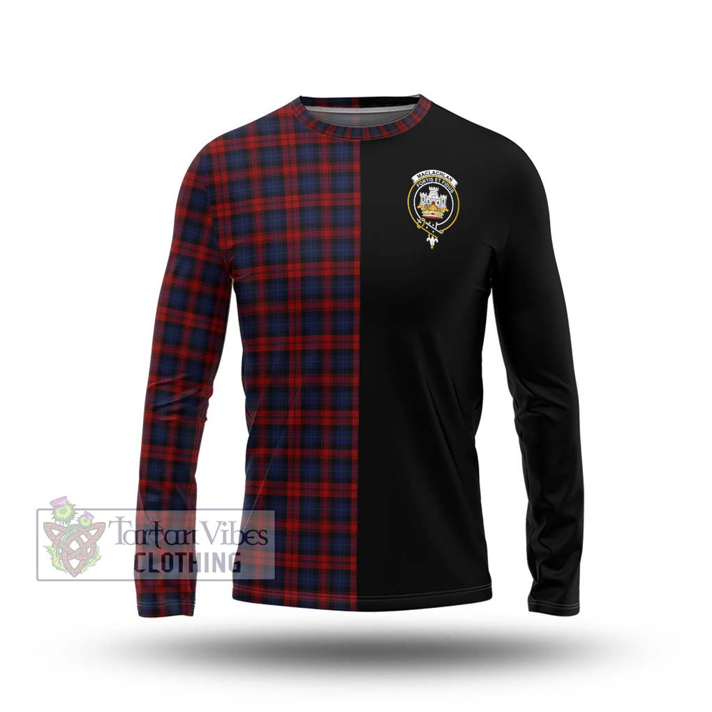 MacLachlan (McLachlan) Tartan Long Sleeve T-Shirt with Family Crest and Half Of Me Style Unisex - Tartanvibesclothing Shop