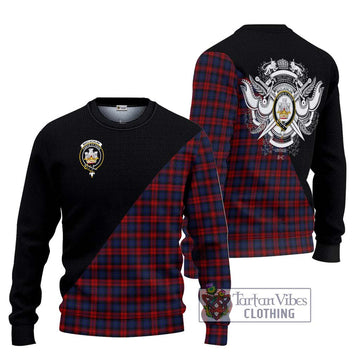 MacLachlan (McLachlan) Tartan Ugly Sweater with Family Crest and Military Logo Style