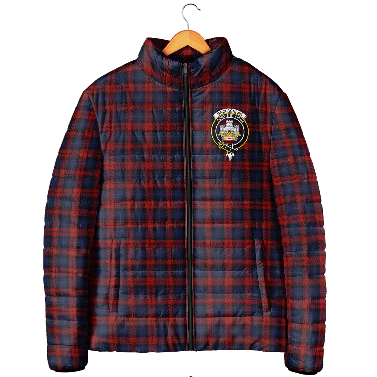 MacLachlan (McLachlan) Tartan Padded Jacket with Family Crest Men's Padded Jacket - Tartan Vibes Clothing