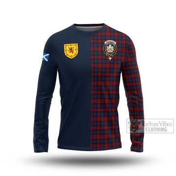 MacLachlan (McLachlan) Tartan Long Sleeve T-Shirt Alba with Scottish Lion Royal Arm Half Style