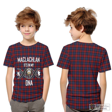 MacLachlan (McLachlan) Tartan Kid T-Shirt with Family Crest DNA In Me Style Youth XL Size14 - Tartan Vibes Clothing