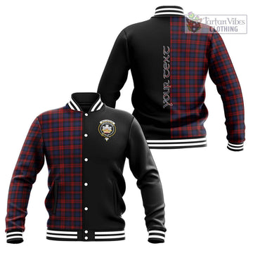 MacLachlan (McLachlan) Tartan Baseball Jacket with Family Crest and Half Of Me Style