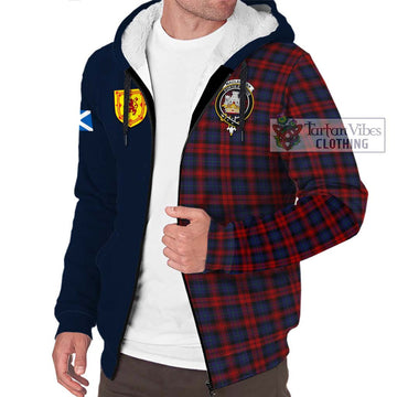 MacLachlan (McLachlan) Tartan Sherpa Hoodie Alba with Scottish Lion Royal Arm Half Style