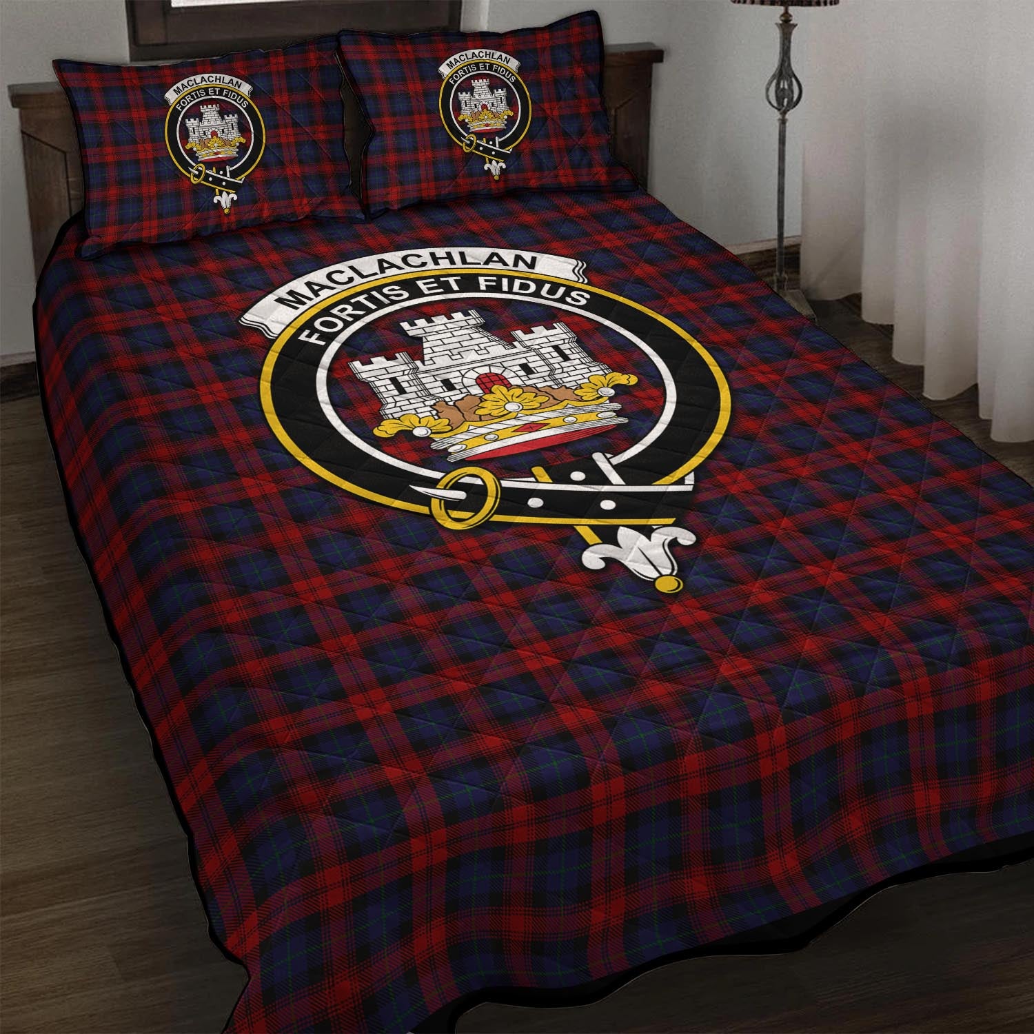 MacLachlan (McLachlan) Tartan Quilt Bed Set with Family Crest - Tartan Vibes Clothing