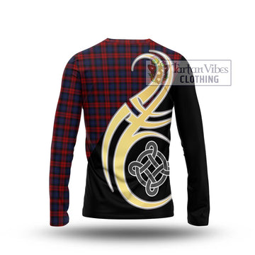 MacLachlan (McLachlan) Tartan Long Sleeve T-Shirt with Family Crest and Celtic Symbol Style