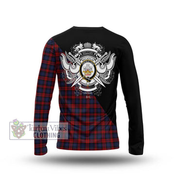 MacLachlan (McLachlan) Tartan Long Sleeve T-Shirt with Family Crest and Military Logo Style