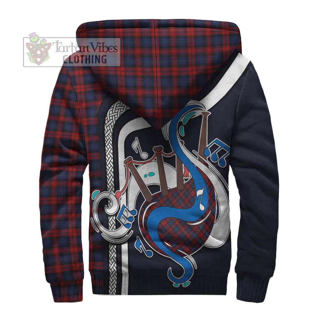 MacLachlan (McLachlan) Tartan Sherpa Hoodie with Epic Bagpipe Style - Tartanvibesclothing Shop