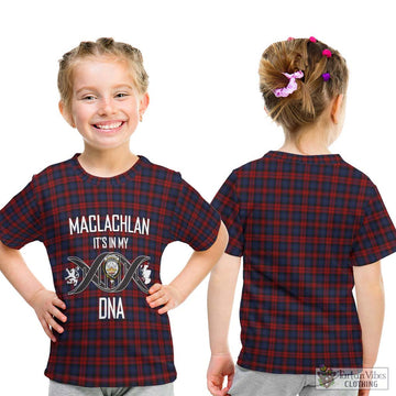 MacLachlan (McLachlan) Tartan Kid T-Shirt with Family Crest DNA In Me Style - Tartan Vibes Clothing